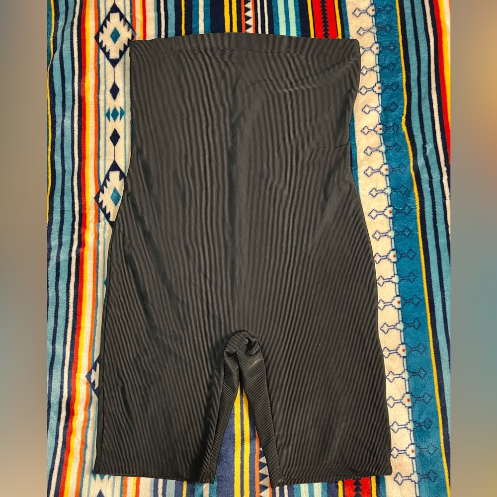 fashion nova black tube top romper